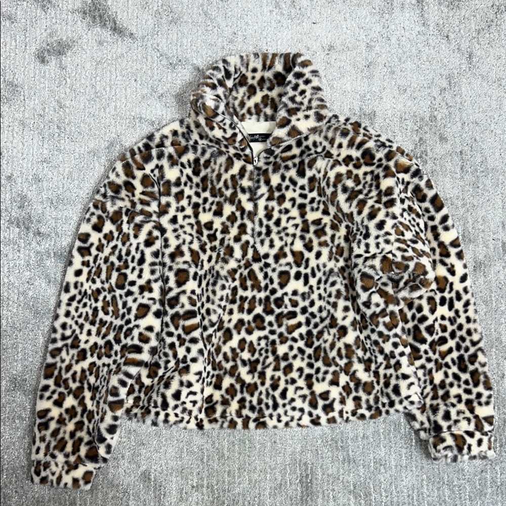 Leopard Print Fleece Jacket